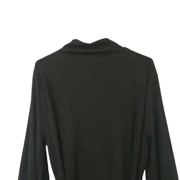 Simply Vera Wang Women's Black Poly/Rayon/Spandex Ribbed Knit Mock Neck A-Line L - Picture 8 of 14